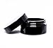 ultravioLeaf 100 ml (3.4 fl oz) Premium Cosmetic Style Black Ultraviolet Glass Wide Mouth Airtight Screw Top - Smell Proof Stash Jar Container