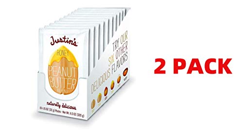 Justin's Honey Peanut Butter Squeeze Packs, Gluten-free, Non-GMO, Responsibly Sourced, Pack of 10 (1.15oz each) (11.5 Ounce (Pack of 1) pack of 2)