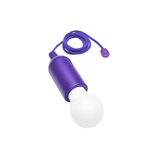 HUAXIE LED Pull Cord Tent Light, Portable Hanging Camping Lantern Indoor Outdoor for Home Decorations LED Lights (Purple)