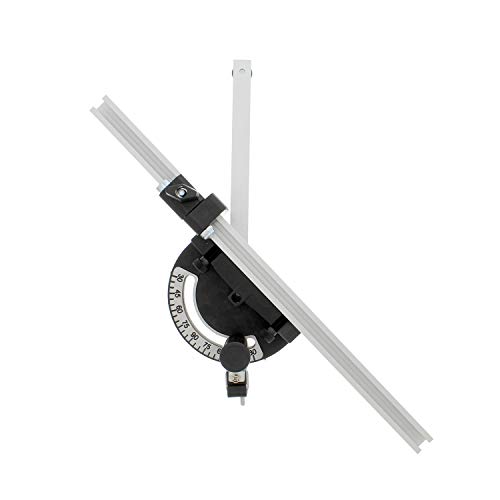 DCT Table Saw Fence and Miter Gauge for Table Saw with 3/8in x 3/4in Miter Saw Fence Bar - Table Saw Gauge, 18 Inch