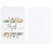 Juvale Paper Bags for Cookies & Treats - 7.5 x 5 in, White, 100 Pack - Thank You Pouches with Flowers & Floral Paper Party Favors - Wedding Favor Candy Bags