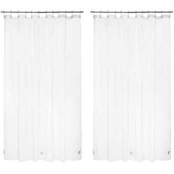 AmazerBath 2 Pack Thin Shower Curtain Liners, 72