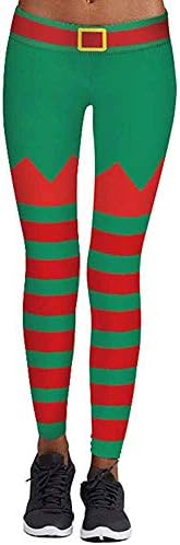 Christmas Leggings Womens Xmas Costume Multi Colour Pants Ankle Length