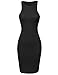 MBE Women's Simple Classic High Neck Body Con Midi Dress