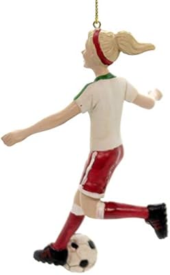 girl soccer player ornament
