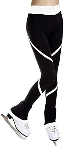 Jalunth Figure Skating Pants - Ice Skating Leggings Practice Dress Trousers with Fleece Lining for Women & Girl