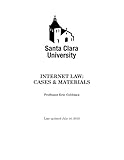 Internet Law Cases and Materials (2015) by Eric Goldman
