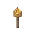 Drill Warehouse 5 Pc Titanium Chamfering Countersink Drill Bit Set - 1/4
