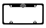 Harley-Davidson Flat Matte Black License Plate Frame Holder With 3D Bar & Shield