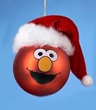 Sesame Street Elmo in Santa Hat Christmas Ball Ornament 2.5