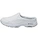 Easy Spirit Women's Traveltime Mule White/Light Blue Leather 10 M US