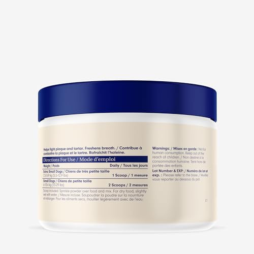 PetLab Co. ProBright Dental Powder - Dog Breath Freshener - Teeth Cleaning Made Easy – Targets Tartar & Bad Breath - Formulated for Small and Extra-Small Dogs