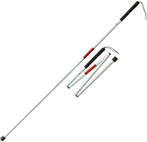 New Folding 49" White Aluminum Blind Walking Stick Cane FDA Certified Reflector