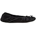 Isotoner Women's Classic Satin Ballerina Slipper, Black, Medium (6.5-7.5 M US)