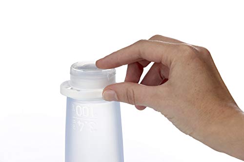 humangear Gotoob+ Silicone Travel Bottle with Locking Cap, 3-Pack, Large (3.4oz), Clear/Green/Blue - Thumbnail 3