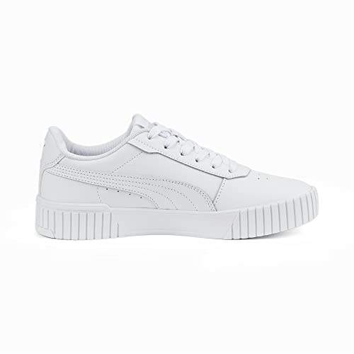 PUMA Womens Carina 2.0 Sneaker, PUMA Womens White-PUMA Womens White-PUMA Womens Silver, 7 - Image 5