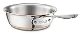 All-Clad 6211 SS Copper Core 5-Ply Bonded Dishwasher Safe Saucier Pan without Lid/Cookware, 1-Quart, Silver