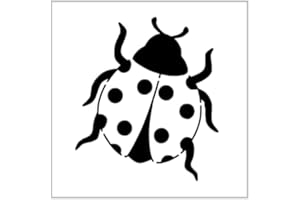HANDMADE Ladybug Stencil 4 Inch Ladybird Insect Outline Design Reusable Sheet for DIY craft crafting card making cookie cake airbrushing small miniature MIN230