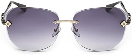 LOMOL 2016 New Womens Trendy Metal Frame UV Protection Personality Oversized Driving Sunglasses(C1)