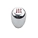 DEWHEL JDM Universal 5 Speed Manual Shift Knob M10x1.5 Screw On Silver