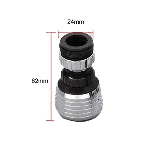 Pstars 2 Pcs 360 Degree Swivel Water Saving Tap Kitchen Sink Faucet Diffuser Faucet Nozzle Filter Adapter Replacement Part Faucet Head Kitchen Tap Sprayer - Thumbnail 2