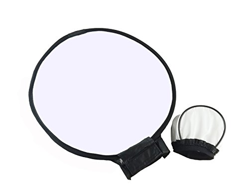 EXMAX 11.8inches/30cm Collapsible Round Softbox Diffuser with a carring bag and 3.5x2.4inches Universal Soft Mini Bounce Diffuser Cap for Canon Nikon Sony Yongnuo Speedlight