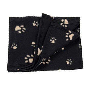 Purrfect Pet (TM) Pet Cat Dog Cover Throw Blanket (Large, Black)