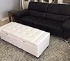 Amazon.com: HomCom 51" Faux Leather Unique Tufted Storage Bench Ottoman
