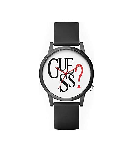 Guess Originals Black Logo Quartz White Dial Unisex Watch V1021M1