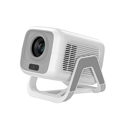 Bettdow for Netflix Official Mini Projector 4K, 1080P Portable Rotating Projector, Auto Focus/Trapezoid Correction, 10000 Lumens, Android 13 & BT 5.2, Home and Outdoor Cinema, White
