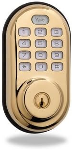 Yale YRD210-ZW-US3 Polished Brass Z-Wave Push Button Deadbolt