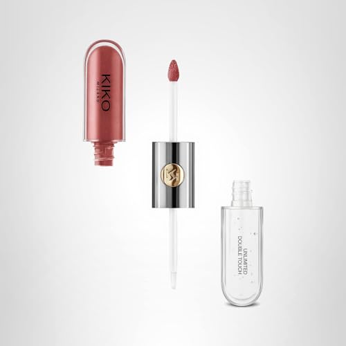 KIKO Milano Unlimited Double Touch 108, Liquid Lipstick With A Bright Finish In A Two-Step Application. Lasts Up To 12 Hours. No-Transfer Base Colour