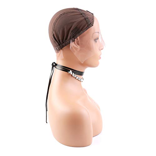 [Upgraded] Bella Hair Breathable Lace Front Wig Cap with Adjustable Straps and Combs for Black Women Sewing Wigs, Dark Brown Medium Size - Thumbnail 7