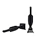 4 PC Snuff Straw Vacuum Style - Sniffer Snorter Straw Black Snuff Tube - Metal Straw