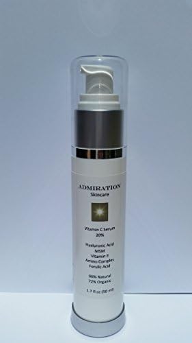 Vitamin C Serum 20% - 11% Hyaluronic Acid - 1.7 oz Airless Bottle - 98% Natural & 72% Organic Anti-Aging Serum For Your Face - Amino Acid Complex, Ferulic Acid & Vitamin E - Stimulates Collagen Production - Reduces Fine Lines - Brighter More Radiant Complexion - Real Results - Guaranteed - Same Exact Ingredients As The Top Selling Vitamin C Serum - Compare For Yourself