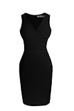 Heloise Fashion Women's Bodycon Sleeveless V-Neck Little Cocktail Party Dress