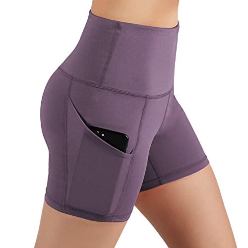 image for ODODOS High Waist Out Pocket Yoga Short Tummy Control Workout Running 