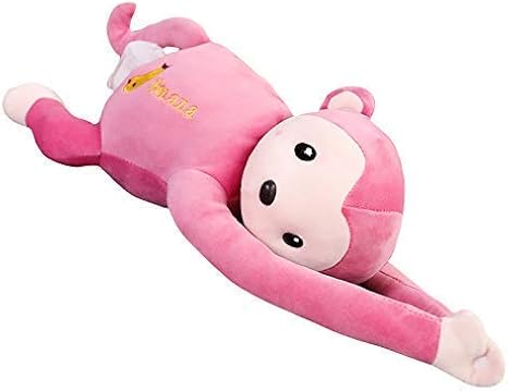 Amazon Co Jp 豪華なおもちゃ赤お尻猿のおもちゃの手ティッシュボックスホルダーセクシーな長いアームギボンピンクブラウンサル車の装飾豪華な子供ギフト47cm ホーム キッチン