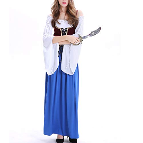 Onefa Womens Dresses Big Sale,Women's Dirndl Maxi Dress Costumes for Bavarian Oktoberfest Carnival Halloween