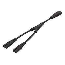 Strhowill (1ft/0.3m) IEC 320 C8 to Dual C7 Power