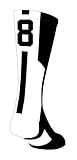 TCK Player Id Black/White Custom Number Crew Sock