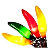 Holiday Festive Chili Pepper String Lights - 3 Color - 50 - Count