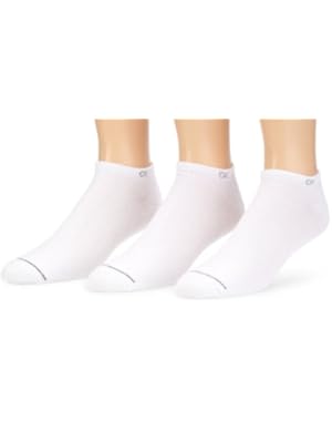 Calvin Klein Men's 3-Pack Casual Trainer Socks, White