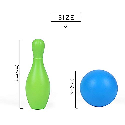 Goglor Big Bowling Pins Plastic, Kids Bowling Toy Set for Ages 2 3 4 5 6 Years Old Toddler Kids Boys Girls Children Fun Outdoor Indoor Educational Toys Sport Family Games