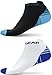 Physix Gear Short Compression Socks for Men & Women - Best Low Compression Socks Women & Men with Arch Support, Ideal for Running, Plantar Fasciitis comfort, and Swelling, Blue/Black (2 Pairs), L/XL
