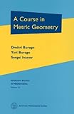 A Course in Metric Geometry