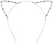 Leegoal Crystal Pearl Shot In Cat Ears Child/Adult Hair Bands, Silver