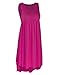 KILIG Women Summer Casual Dress Loose Pleated Sleeveless Swing Beach Sundress Cover up with Pockets Rose