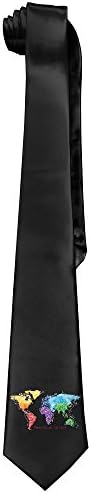 Travel Is To Live World Map GeographyMen's Printed Floral Neckfashionstyle Man's Etiquette Gentleman TieNeck Ties