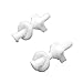 Cosybreeze 2 Pack Universal Toilet Seat Hinge Bolt Screw for Bottom Mounting - White Plastic Toilet Fix Screw Set Replacement for American Standard, Toto Toilets